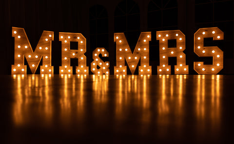 MR & MRS Letter Lights - Kreatif By Design
