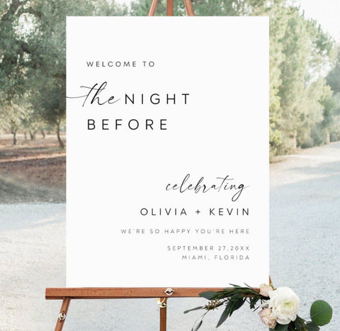 Signage - Welcome Dinner