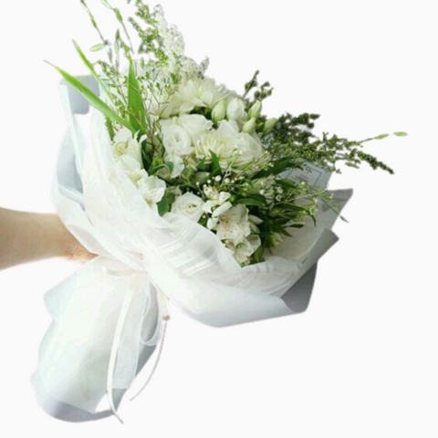 White Hand Tied Flowers - Kreatif By Design